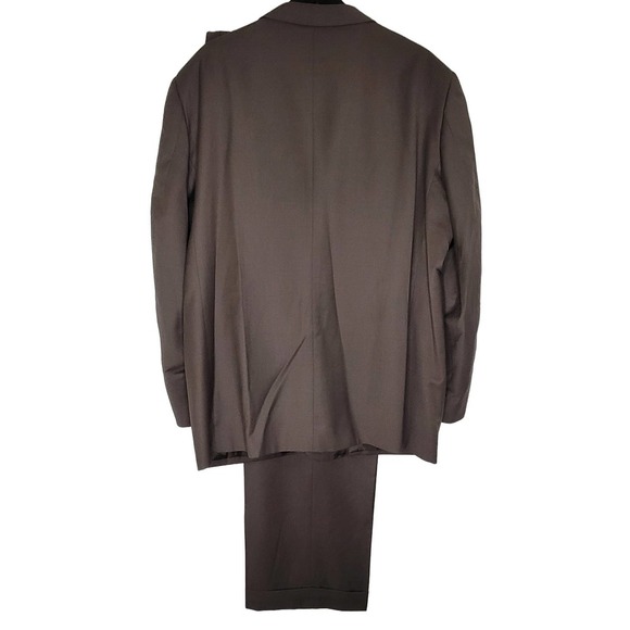 Vittorio St. Angelo Wool Suit 48R Two Piece 4 Button Single Breast Pleat No Vent - Picture 2 of 16